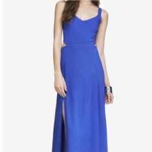 Nwot Royal Blue Open Back Maxi Dress